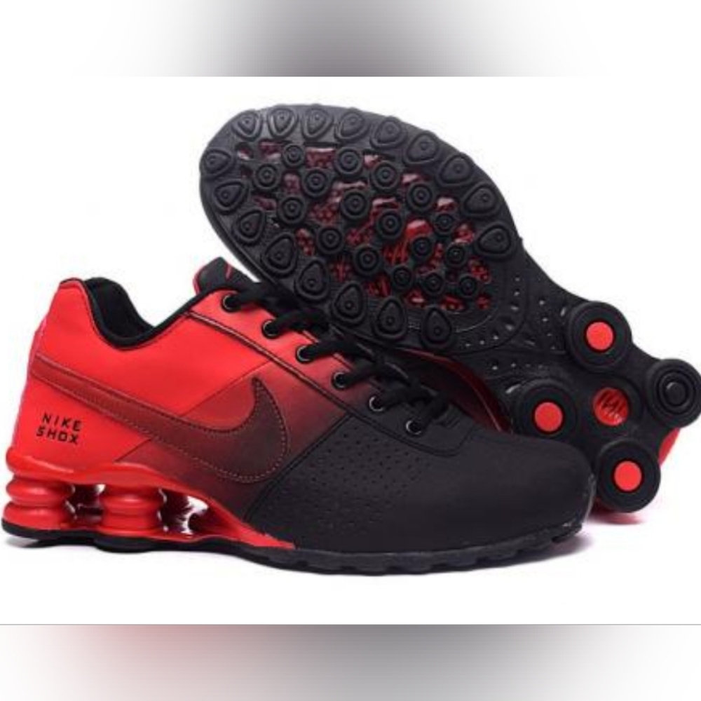 Nike Shox Deliver Red Black Athletic Shoe Sneakers Men's Size 11